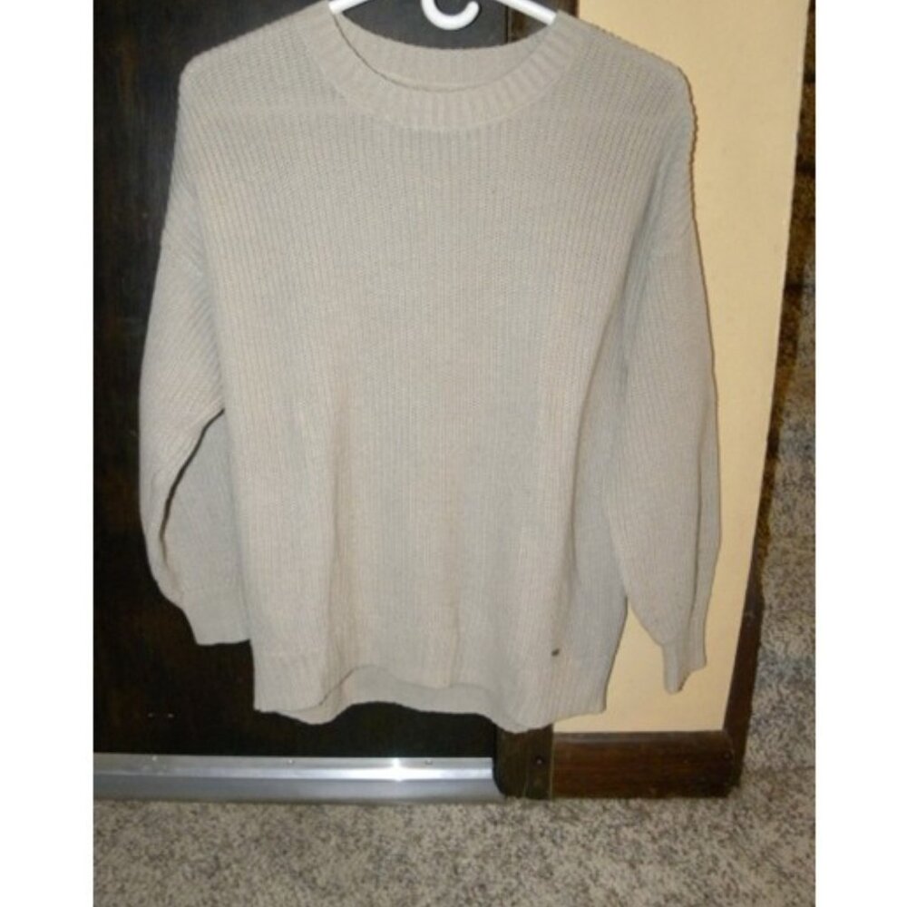 Women Size X-Small - Beige Crew Neck/Pullover Sweater by Hollister